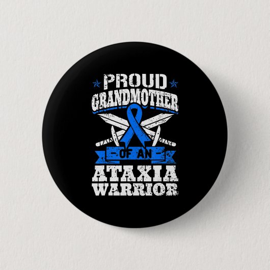 Groot grootmoeder van een Ataxia Warrior Blue Awar Ronde Button 5,7 Cm (Voorkant)