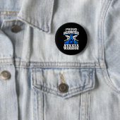 Groot grootmoeder van een Ataxia Warrior Blue Awar Ronde Button 5,7 Cm (In situ)