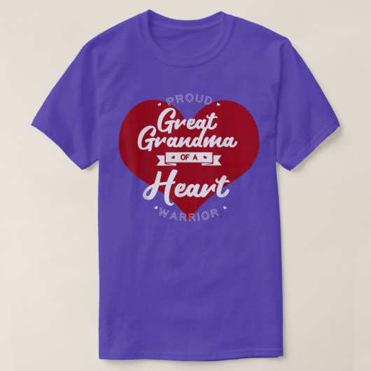 Groot grootmoeder van een hartwandelaar CHD-chirur T-shirt (Design voorkant)