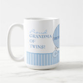 Groot grootmoeder van tweelingjongens Baby Blue Ca Koffiemok (Links)