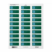 Groot groovy bloem retouradreslabel etiket (Full Sheet)