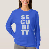 Groot grote lettertekst Koninklijk blauwe vrouweli T-shirt (Voorkant)
