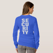 Groot grote lettertekst Koninklijk blauwe vrouweli T-shirt (Achterkant volledig)