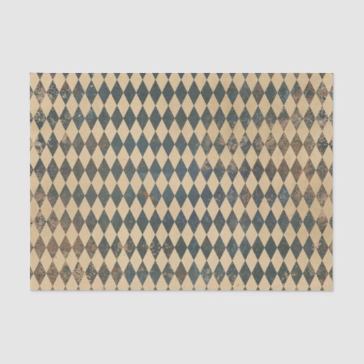 Groot Harlequin Diamond Pattern Tissuepapier (Voorkant)