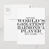 Groot harmonica-speler Sluiten Briefkaart (Voorkant / Achterkant)