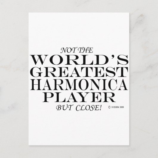 Groot harmonica-speler Sluiten Briefkaart (Voorkant)