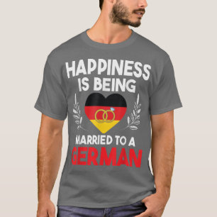 Groot Hart Geluk Is Getrouwd Met Een Duitse Vrouw T-shirt