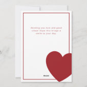 Groot hart met modern design fotokaart feestdagenkaart (Achterkant)