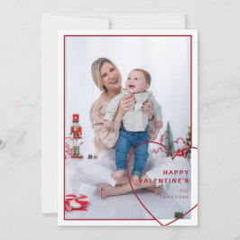 Groot hart met modern design fotokaart feestdagenkaart