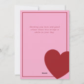 Groot hart met modern design fotokaart feestdagenkaart (Achterkant)