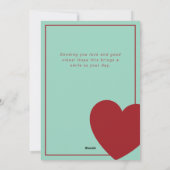 Groot hart met modern design fotokaart feestdagenkaart (Achterkant)