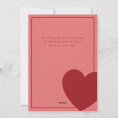 Groot hart met modern design fotokaart feestdagenkaart (Achterkant)