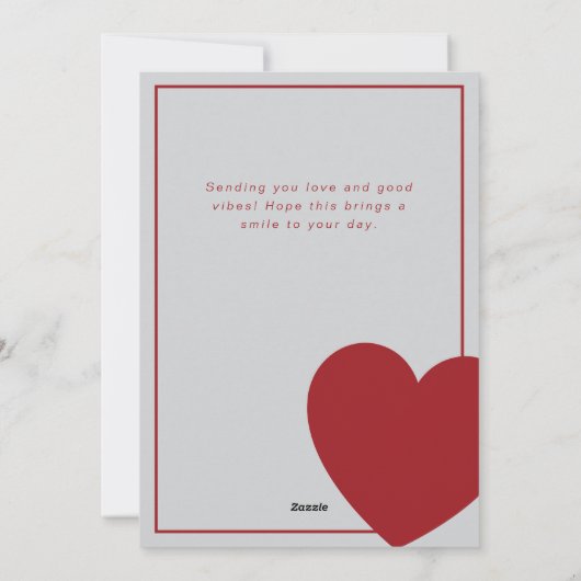 Groot hart met modern design fotokaart feestdagenkaart (Achterkant)