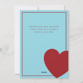 Groot hart met modern design fotokaart feestdagenkaart (Achterkant)