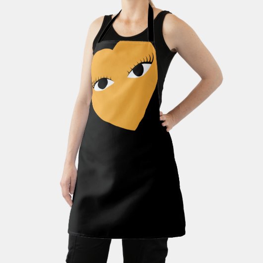 Groot Hart met Ogen op Zwart Schort (Insitu)