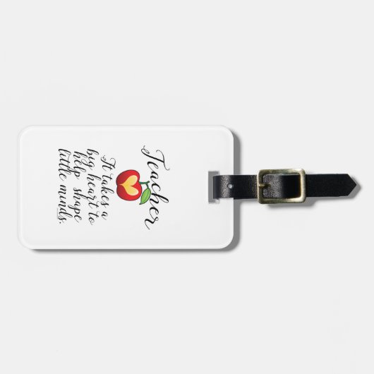 Groot hart om de vorm van kleine mijnwerkers te he bagagelabel (Voorkant horizontaal)