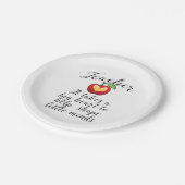 Groot hart om de vorm van kleine mijnwerkers te he papieren bordje (Gekanteld)