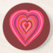 Groot hart zandsteen onderzetter (Voorkant)