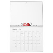  groot harttrekboek - Gepersonaliseerd Kalender (Feb 2027)