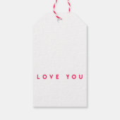 Groot Heet Roze Hart Moderne Valentijnsdag Cadeaulabel (Achterkant)