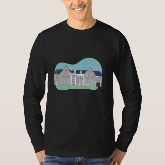 Groot herenhuis paleis gebouw t-shirt (Voorkant)