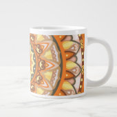 Groot herfstmandala warm knus herfst ontwerp patro grote koffiekop (Rechts)