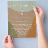 Groot heropening Boutique winkel Abstract Karton Flyer (Hand)