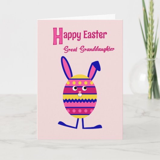 Groot - het konijntjesroze van het feestdagen kaart (Voorkant)