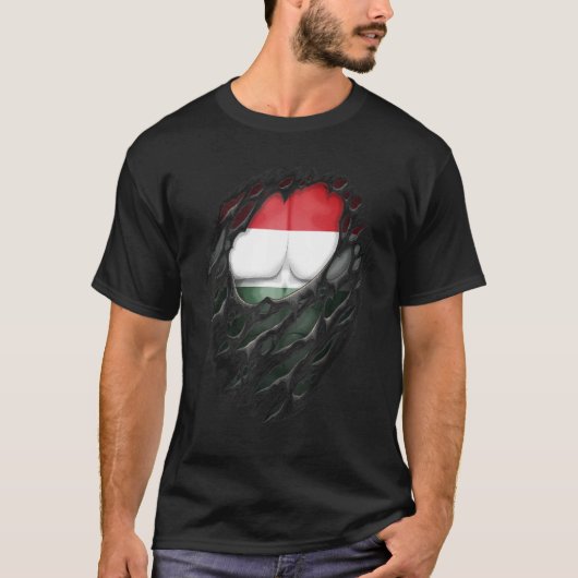 Groot Hongaars erfgoed omgetopt Hongarije T-shirt (Voorkant)