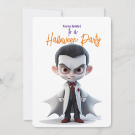 GROOT HOOFD GROOT OOG DRACULA Halloween Party Kaart