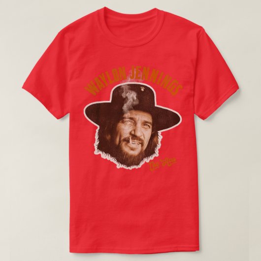 Groot Hoofd Hoss Waylon Jennings Tribute T-shirt (Design voorkant)