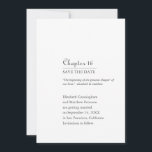 Groot hoofdstuk van ons leven | Boekformaat Save The Date<br><div class="desc">Het ontwerp is een hoofdstukformaat van een boek. Dit ontwerp is eenvoudig,  elegant en minimalistisch.</div>