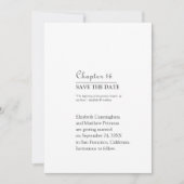 Groot hoofdstuk van ons leven | Weddenschap Save The Date (Voorkant)