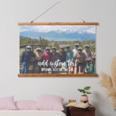 Groot horizontaal 1 Foto - familietekst onderaan Hangend Wandkleed (Slaapkamer)