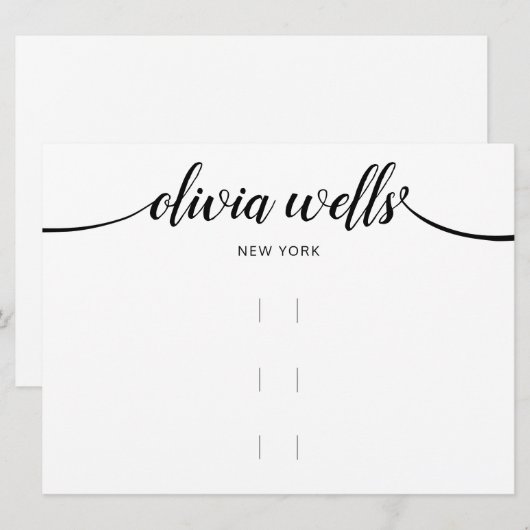 Groot horizontaal beeldscherm met drie haarklemmen kaart (Voorkant / Achterkant)