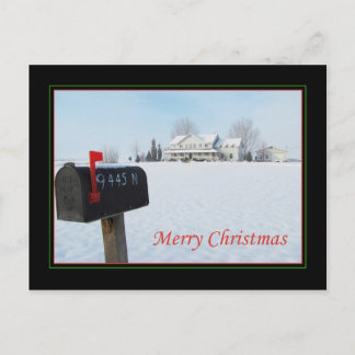 Groot Huis op Kerstmis van de Prairie Feestdagenkaart