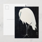 Groot in de Regenschildering door Ohara Koson Briefkaart (Voorkant / Achterkant)