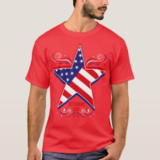 Groot in VS vlag kleuren voor veteranen dag T-shirt