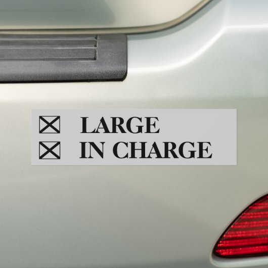 Groot? inchecken? cheque! bumpersticker (Op auto)