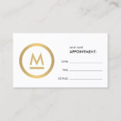 Groot Initiaal Modern Monogram Afspraakkaart Afsprakenkaartje (Voorkant)