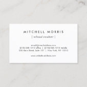 Groot Initiaal Modern Monogram in Faux Gold op Wit Visitekaartje (Achterkant)