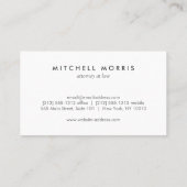 Groot Initiaal Modern Monogram op Taupe Linnen Visitekaartje (Achterkant)