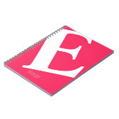 Groot Initiaal | Moderne typografie | Roze Notitieboek (Linkerzijde)