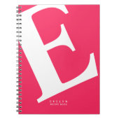 Groot Initiaal | Moderne typografie | Roze Notitieboek (Voorkant)