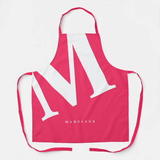 Groot Initiaal | Moderne typografie | Roze Schort (Voorkant)