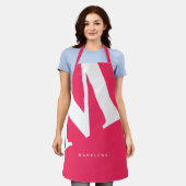 Groot Initiaal | Moderne typografie | Roze Schort (Gedragen)