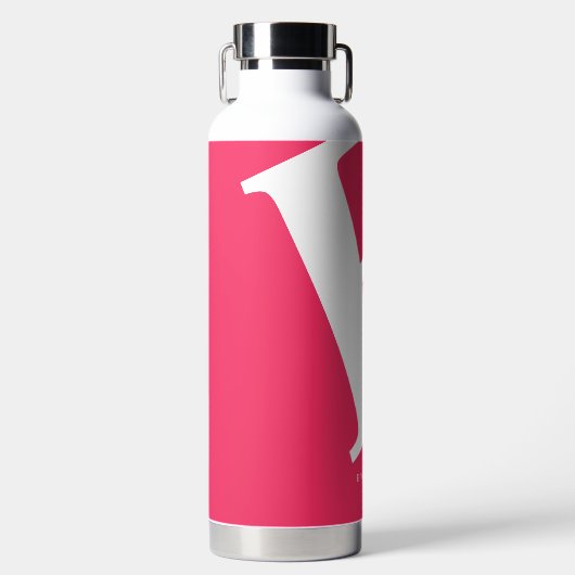 Groot Initiaal | Moderne typografie | Roze Waterfles (Voorkant)