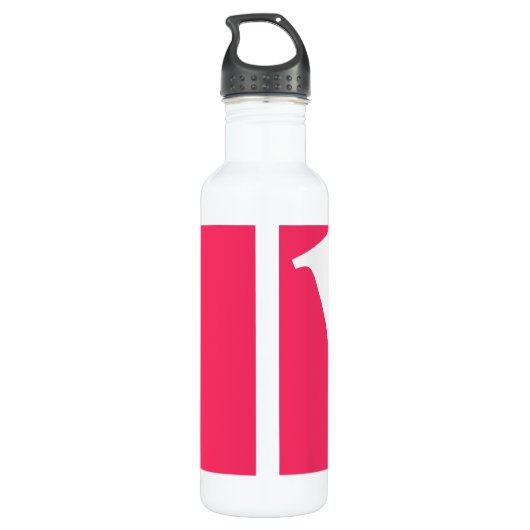 Groot Initiaal | Moderne typografie | Roze Waterfles (Achterkant)