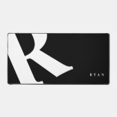 Groot Initiaal | Moderne typografie | Zwart Bureaumat (Voorkant)