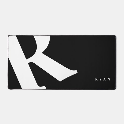 Groot Initiaal | Moderne typografie | Zwart Bureaumat (Voorkant)